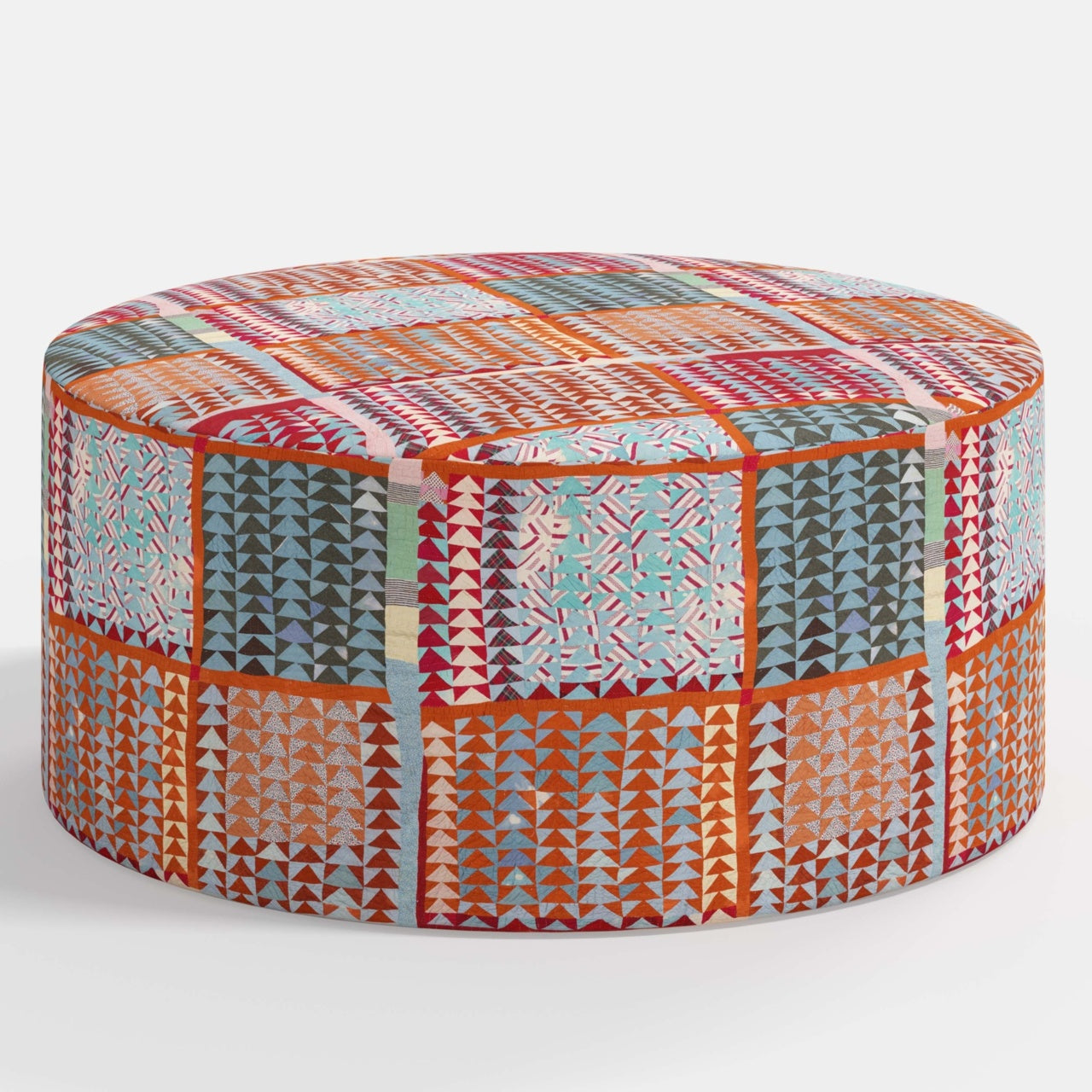 Gee's Bend Large Rounded Ottoman
