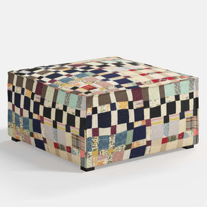 Gee's Bend Squared Large Square Ottoman